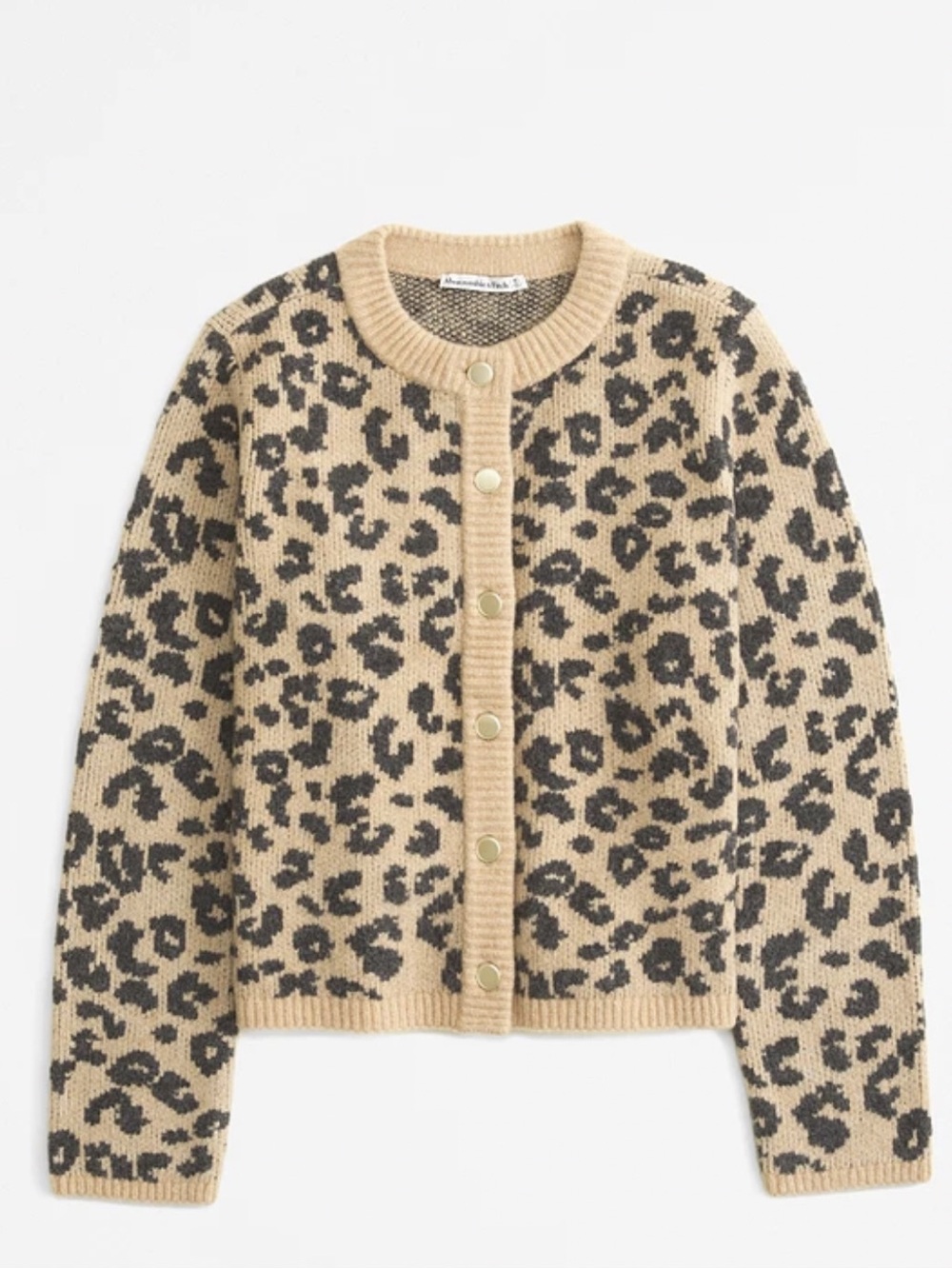 Abercrombie & Fitch Leopard Crew Cardigan - Picture 2 of 10
